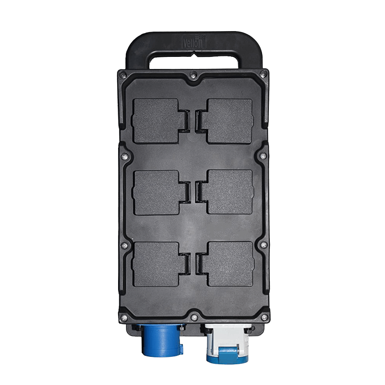 Titan Power Handy 16A Plug and Loopthrough 230v to 6x 13A IP54 Sockets_ENCS16.16.13